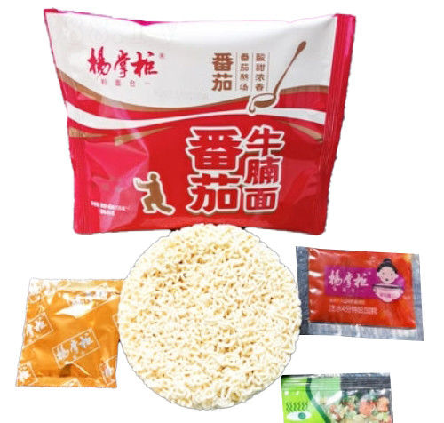 Tomaten Chinesische Instant-Nudeln Rindfleisch Geschmack 129g*24 Nicht würzig Asiatische Instant-Nudeln