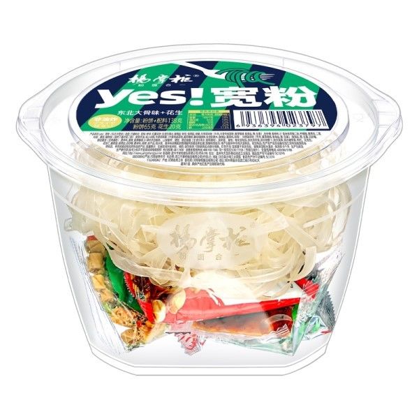 Nicht frittierte breite Instant-Vermicelli mit Erdnuss-Großknochen-Suppengeschmack Glasnudeln Knochengeschmack