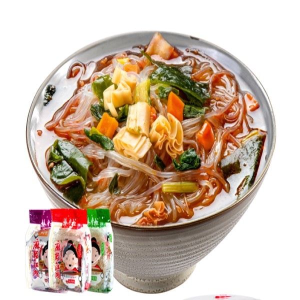 Ein wenig heiß, leicht scharf, koreanische Instant Vermicelli Noodles mit 12 Monaten Haltbarkeit.